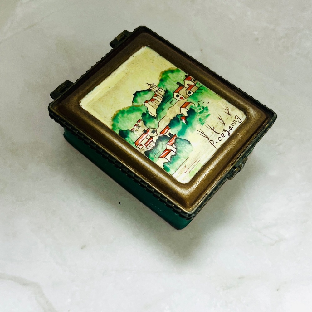 Picezanng Trinket Box. Vintage painting trinket box. Artwork Trinket box. Kelvin - Picture 2 of 6